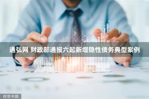 通弘网 财政部通报六起新增隐性债务典型案例