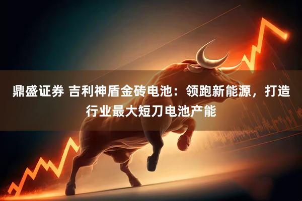 鼎盛证券 吉利神盾金砖电池：领跑新能源，打造行业最大短刀电池产能